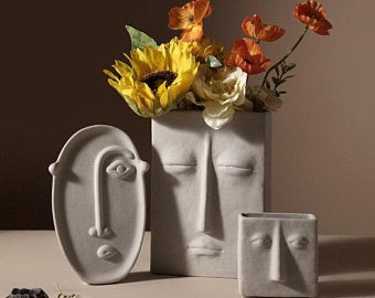 Ceramic Face Vase