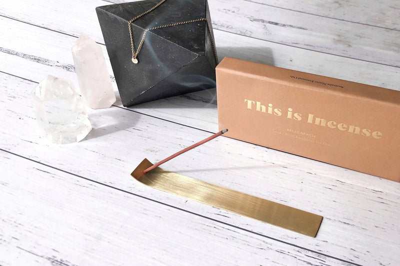 Gold Incense Holder by Kirsty Leif